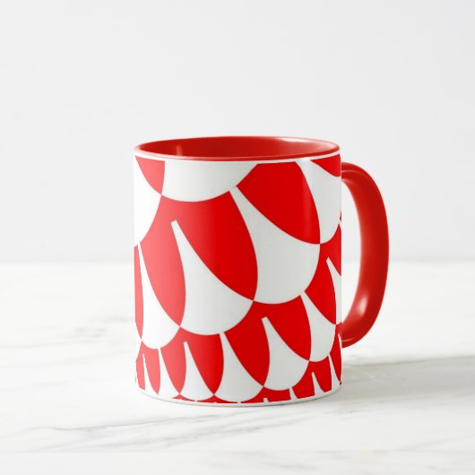 Rot und Weiß Tasse (VorderseiteRechts)