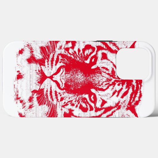 Rot und Weiß Tiger Case-Mate iPhone Hülle (Rückseite (Horizontal))