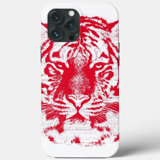 Rot und Weiß Tiger Case-Mate iPhone Hülle (Rückseite)