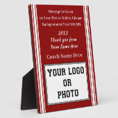 Rot und Weiß, Trainingsflächen mit Teambild Fotoplatte (Seite)