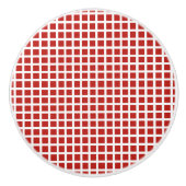 Rot und Weiß überprüft Keramikknauf (Vorderseite)