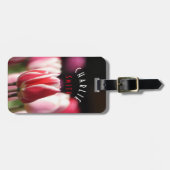 Rot und Weiß (und Rosa) Tulpen Gepäckanhänger (Vorderseite horizontal)