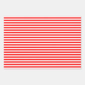 Rot und Weiß Unterschiedliche Größen Horizontale S Geschenkpapier Set (Vorderseite 3)