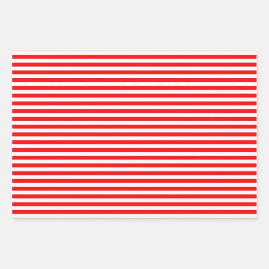 Rot und Weiß Unterschiedliche Größen Horizontale S Geschenkpapier Set (Vorderseite 3)