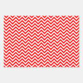 Rot und Weiß Unterschiedliche Größen Zickzack Geschenkpapier Set (Vorderseite 3)