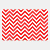 Rot und Weiß Unterschiedliche Größen Zickzack Geschenkpapier Set (Vorderseite 2)