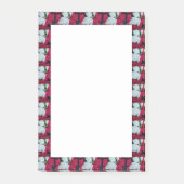 Rot und Weiß variierte Poinsettia Urlaub Post-it Klebezettel (Vorderseite)