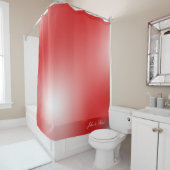 Rot und Weiß verschwommen Abstrakt Duschvorhang (Beispiel)