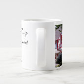 Rot und Weiß Viktorianisch - Martha's Vineyard Jumbo-Tasse (Rückseite)