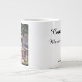 Rot und Weiß Viktorianisch - Martha's Vineyard Jumbo-Tasse (Vorderseite)