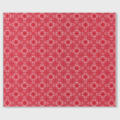 Rot und Weiß Vintag Geschenkpapier (Flach)