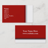 rot und weiß visitenkarte (Vorne/Hinten)