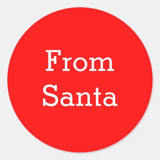Rot und Weiß von Santa Runder Aufkleber (Vorderseite)