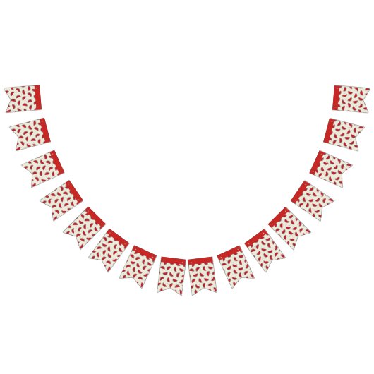 Rot und Weiß Wassermelonen Banner Bunting (Alle)