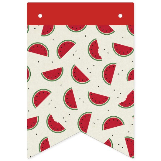 Rot und Weiß Wassermelonen Banner Bunting (Dritte Fahne)