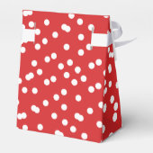 Rot und Weiß Weihnachten Confetti Grüße Geschenkschachtel (Rückseite)