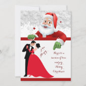 Rot und Weiß Weihnachten Save The Date (Vorderseite)