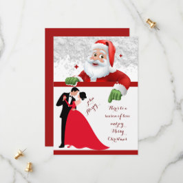 Rot und Weiß Weihnachten Save The Date