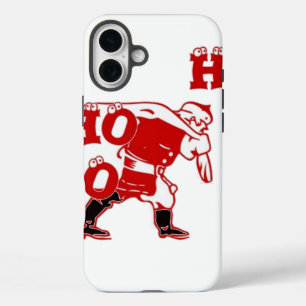Rot und Weiß Weihnachten Spaziergang Ho Ho Ho Kuns iPhone 16 Plus Hülle