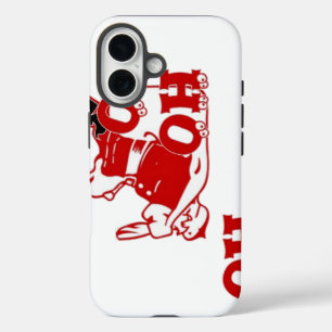 Rot und Weiß Weihnachten Spaziergang Ho Ho Ho Kuns iPhone 16 Hülle