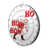 Rot und Weiß Weihnachten Spaziergang Ho Ho Ho Kuns Dartscheibe (Vorderseite rechts)