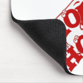 Rot und Weiß Weihnachten Spaziergang Ho Ho Ho Kuns Mousepad (Ecke)