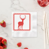 Rot und Weiß Weihnachtsbaum Papa Napkin Serviette (Beispiel)