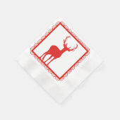 Rot und Weiß Weihnachtsbaum Papa Napkin Serviette (Ecke)