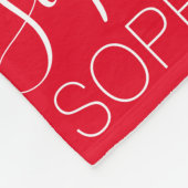 Rot und Weiß Wiederholter Personalisierter Name  Fleecedecke (Ecke)