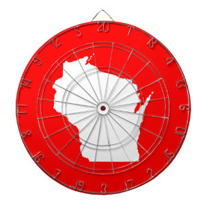 Rot und Weiß Wisconsin Dartscheibe