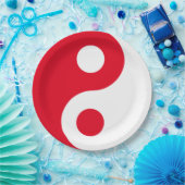 Rot und Weiß Yin Yang Pappteller (Party)