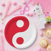 Rot und Weiß Yin Yang Pappteller (Party)
