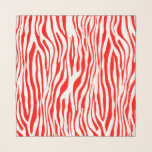 Rot und Weiß Zebra Chiffon Schal<br><div class="desc">Ein roter und weißer abstrakter Zebradruck von Angelandspot.</div>