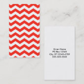 Rot und Weiß Zig Zag Visitenkarte (Vorne/Hinten)