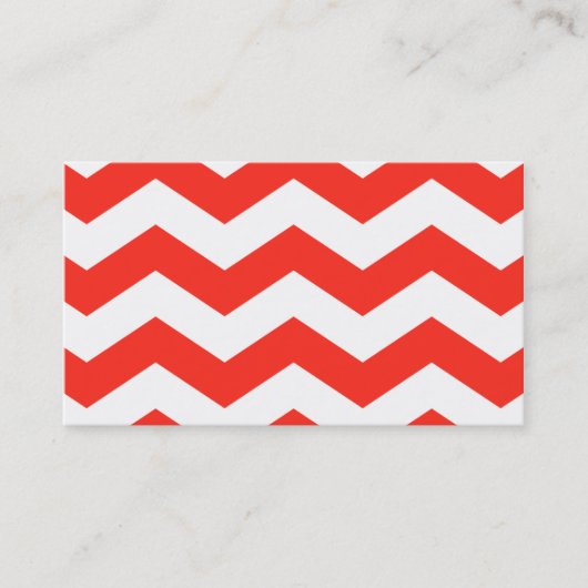 Rot und Weiß Zig Zags Visitenkarte (Vorderseite)