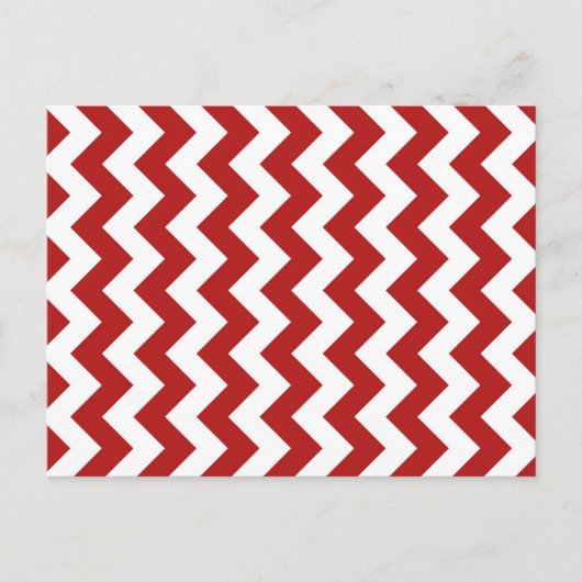 Rot und Weiß Zigzag Postkarte (Vorderseite)