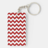 Rot und Weiß Zigzag Schlüsselanhänger (Rückseite)