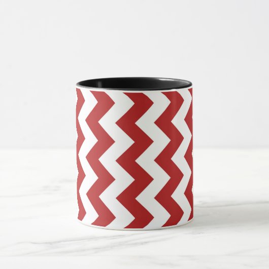 Rot und Weiß Zigzag Tasse (Zentrum)