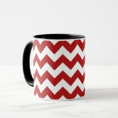 Rot und Weiß Zigzag Tasse (Vorderseite Links)