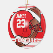 Rot- und Weißfußball | DIY Name and number Keramik Ornament (Links)