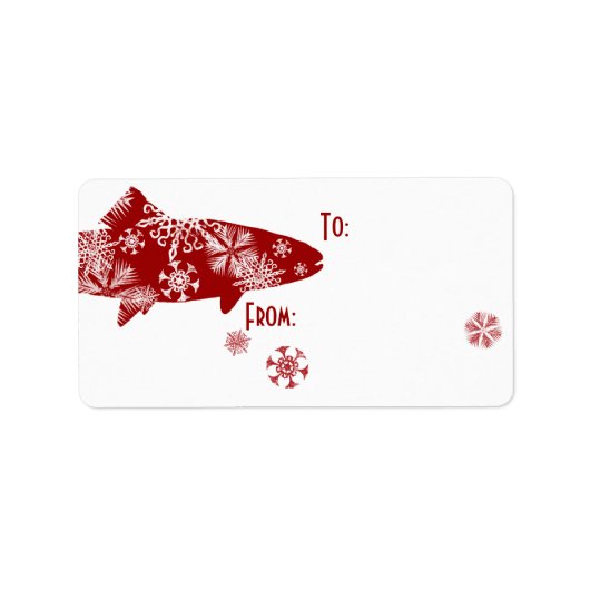 Rot-und Weißschneeforelle Adressaufkleber (Vorne)