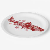 Rot-und Weißschneeforelle Pappteller (Schrägansicht)