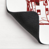 ROT UNFERTIG MOUSEPAD (Ecke)