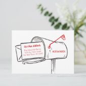 Rot unsere neue E-Mail-Box bewegen (Stehend Vorderseite)