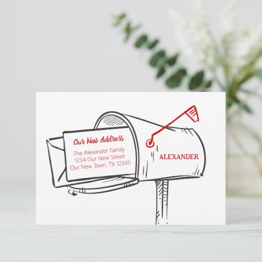 Rot unsere neue E-Mail-Box bewegen (Stehend Vorderseite)