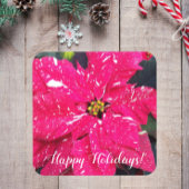 Rot variierte Poinsettia Blumenurlaub Getränkeuntersetzer