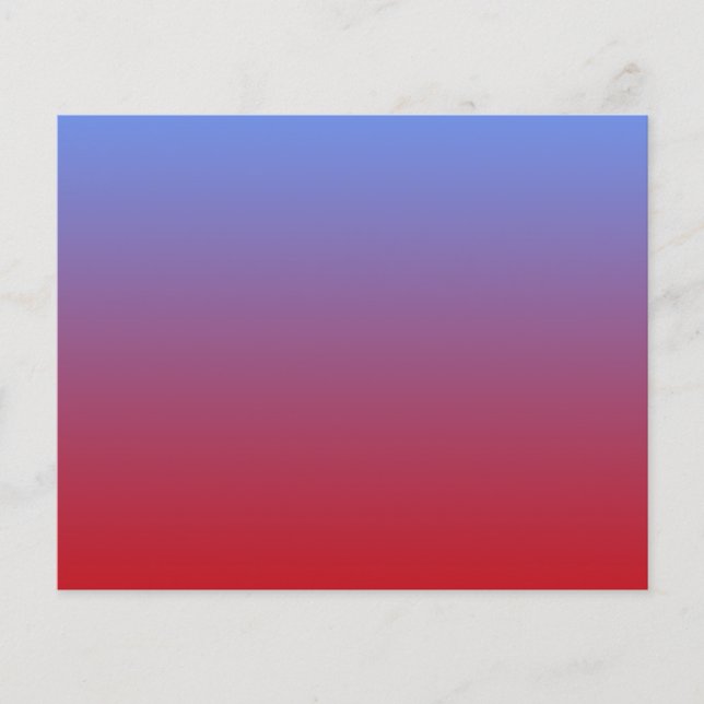 Rot verblasst in Blauen Farben, einfaches Design. (Vorderseite)