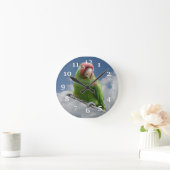 Rot verdeckte Parakeet-Wanduhr Runde Wanduhr (Zuhause)