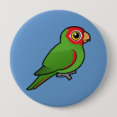 Rot-verdeckter Parakeet Button (Vorderseite)