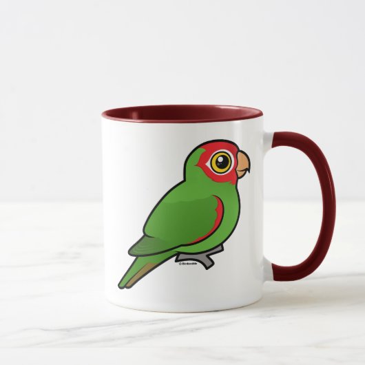 Rot-verdeckter Parakeet Tasse (Rechts)